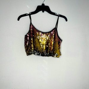 Sequin crop top